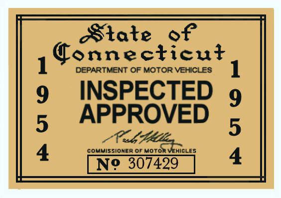 (image for) 1954 Connecticut Inspection Sticker
